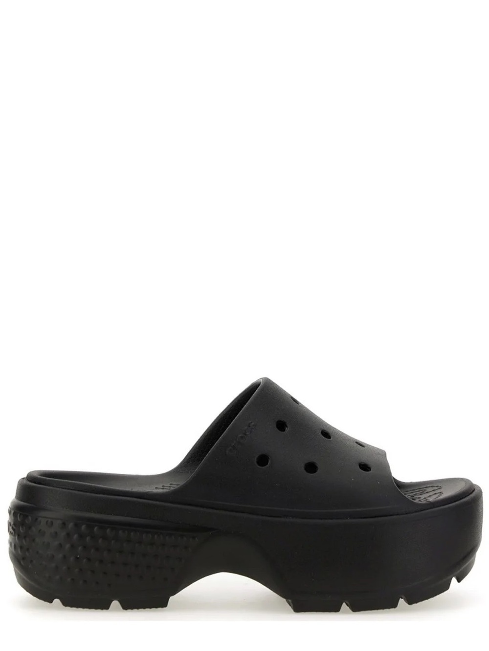 Crocs Stomp Slides Black Platform Women’s 9/ Men’s 7